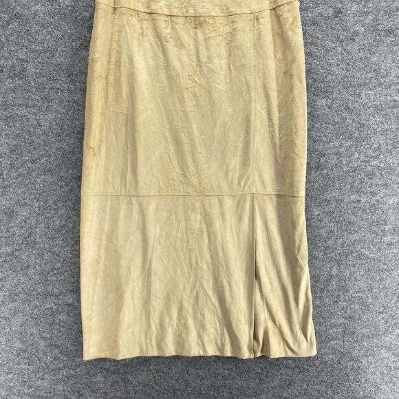 New Norton McNaughton Skirt Women 8 Beige A-Line Maxi Zipper Mid Rise Casual - Picture 4 of 10